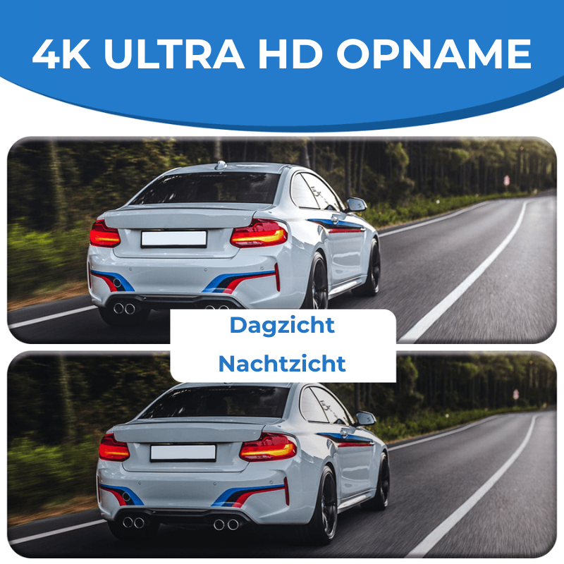 Dashcam UltraView X3 - 4K Dashcam met dubbele camera, mobiele app en G-Sensor